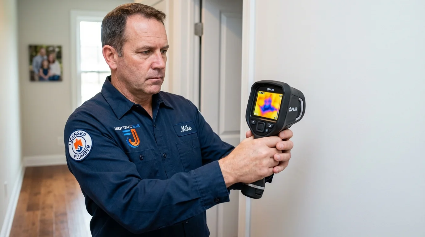 Thermal imaging leak detection by Johns Plumbing LLC in Alpine